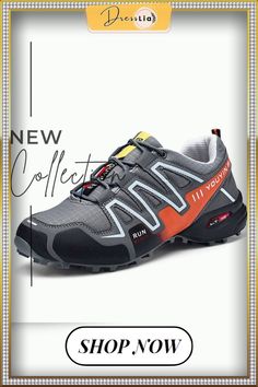 New Large Size Outdoor Mountaineering Shoes Men's Shoes Breathable Shock Absorption Sports Hiki Gray Non-slip Running Shoes For Light Sports, Wear-resistant Gray Sneakers For Running, Gray Wear-resistant Sneakers For Running, Gray Sneakers With Shock Absorption For Jogging, Sporty Shock-resistant Sneakers For Jogging, Gray Sneakers With Shock Absorption And Round Toe, Gray Non-slip Running Shoes For Jogging, Gray Wear-resistant Sneakers For Sports, Gray Sneakers With Shock Absorption For Light Sports