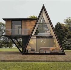 a house that is shaped like a triangle