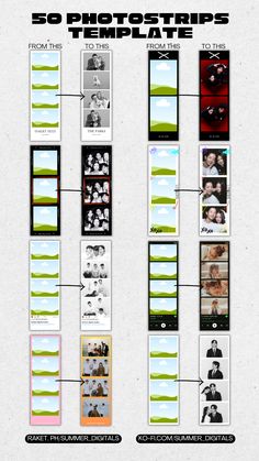 Photo strip templates, Photo booth Templates, Photobooth Templates Photostrip Template, Photo Booth Templates, Templates Photo, 50 Aesthetic, Photobooth Template, Online Scrapbook, Keyword Elements Canva, Graphic Shapes Design, Graphic Shapes