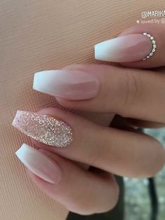 French Ombre, Pink Ombre Nails, Dip Nails, Ombre Acrylic Nails, French Tip Acrylic Nails, Acrylic Nails Coffin Short, Short Acrylic Nails Designs