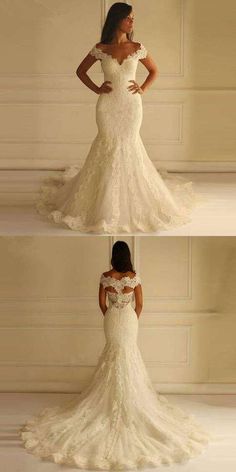 three different views of a woman in a wedding dress with her hands on her hips