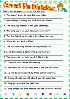 a printable worksheet to teach children how to use the correct words in english