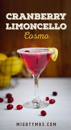 cranberry limocello cosmo cocktail recipe