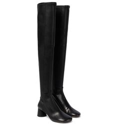 Leather over-the-knee boots Proenza Schouler Shoes, Leather Over The Knee Boots, Trim Fabric, Style Finder, Mid Heel, Boots For Sale, Lining Fabric, Proenza Schouler, Over The Knee Boots