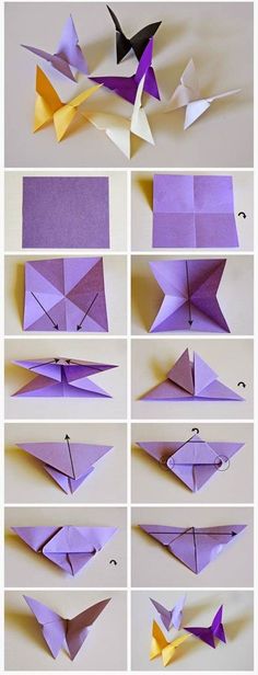 the steps to make an origami bird