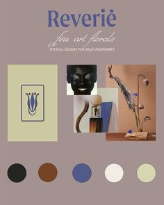 the cover of reverie fine art thomas's book, featuring images of various objects