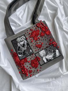 Bakugou And Todoroki, Todoroki Bakugou, Upcycle Shoes, Tods Bag, Hand Beaded Bag, Denim Bag Diy, Handpainted Bags, Colorful Handbags, Diy Bag Designs