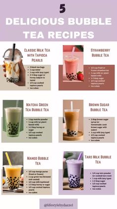 Strawberry Bubble Tea Recipe, Boba Tea Recipes, Bubble Tea Recipes, Mango Bubble Tea, Strawberry Bubble Tea, Brown Sugar Boba, Boba Recipe, Boba Tea Recipe, Fun Drink Recipe