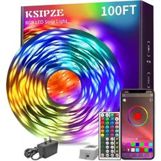 the kit includes an array of colorful lights and remote controls