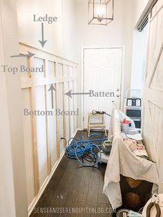 the inside of a house with wood flooring and electrical wiring in place on the wall