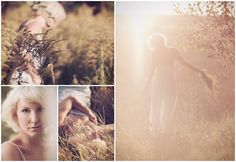 a collage of photos with different people in the grass