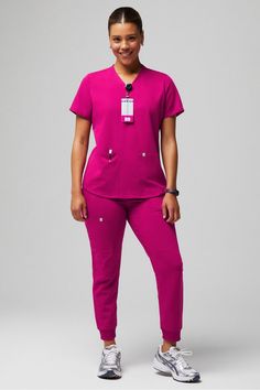 Method 2-Pocket Top + High-Rise On-Call Jogger Fabletics female Activewear >> Scrubs >> Kits >> Product Feed regular Cute Scrubs Outfits Fashion, Cute Scrubs Outfits, Female Activewear, Scrub Style, Pink Scrubs, Cute Scrubs, Scrubs Outfit, Jogging Pants, Pocket Top