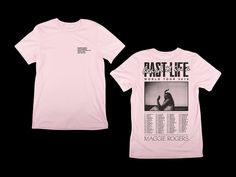 a pink t - shirt with the words fast life and an image of a man on it