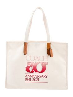 Coach ToteNeutrals CanvasGraphic PrintAntiqued Silver-Tone HardwareDual Shoulder StrapsLeather Trim EmbellishmentUnlinedSnap Closure at Top Coach Dempsey Tote 22 White, Belt Shop, Work Bags, Saint Laurent Bag, Bag Handle, Accessories Jacket, Christian Louboutin Shoes, Shirt Accessories, Sneakers For Sale