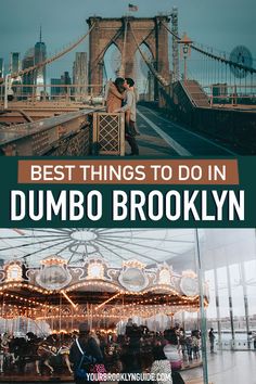 best things to do in DUMBO Brooklyn including the Brooklyn Bridge and the best NYC views from Manhattan and NYC skyline views Best Cafes In Nyc, New York Thanksgiving, Dumbo New York, What To Do In Nyc, Nyc Sightseeing, Bridge Photos, Brooklyn Dumbo, New York City Attractions, Brooklyn Photography