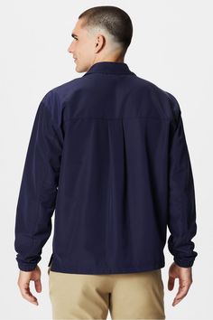 The Outpost Jacket FL2 black male Activewear >> Mens >> Top >> Jackets & Vests regular Lightweight Sporty Collared Outerwear With Pockets, Casual Navy Windbreaker For Work, The Outpost, Mens Top, Eco Fashion, Mens Activewear, Jacket Tops, Repellent, Water Repellent