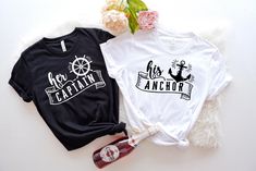 Her Captain His Anchor Shirt, Matching Couples Cruise Tshirt, Couples Cruise Shirt, His and Hers, Romantic Couple Gift, Husband Wife, Gift For Her =Please review all the sizing charts that were added in the product pictures. -=Reading the Sizing Chart: Please note that the sizing chart includes the measurements of one side of the shirt, not the circumference. -=We are working with 6 different shirt brands. If you want specific one please send message to us. Otherwise available brand will be ship Matching Cruise Shirts Couple, Couple Tshirts Funny, Couples Cruise Shirts, Couples Cruise, Matching Cruise Shirts, Cruise Tshirt, Couple Cruise, Anchor Shirts, Cruise Shirts