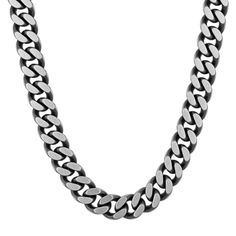 Stainless steel 9.5mm franco curb link chain necklace with a lobster claw clasp. Gunmetal Link Jewelry With Curb Chain, Necklace Png, Link Chain Necklace, Chain Link Necklace, Necklace Sizes, Stainless Steel Material, Link Chain, Lobster Claw, Jewelry Shop