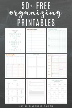 the 50 free organizing printables that are perfect to use for any organization in your home