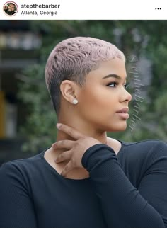 Halle Berry Pixie, Bald Baddie, Pixie Haircut Black Women, Relaxed Hairstyles, Short Relaxed Hairstyles, Haircut Black Women, Short Hair Designs, Trendy Short Hairstyles