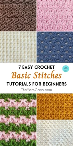 the 7 easy crochet basic stitches for beginners