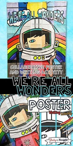 we're all wonders poster with the words we are all wonders written on it