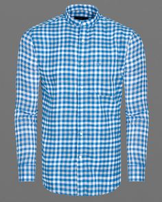 Look stellar in this gingham checkered shirt from the latest collection of French Crown. Crafted using premium cotton, it is tailored with a regular fit for a neat look, while the trendy gingham checkered design makes it evergreen wear. Club it with chinos and casual shoes for an appealing look. Fused collar and cuffs, collar stand and flat felled side seams provide structure and stability to all our shirts 100 % Premium Giza Cotton: Long staple, smother, resistant to pilling, greater resistance Cotton Grid Pattern Button-up Shirt, Long Sleeve Cotton Shirt With Houndstooth Pattern, Plaid Slim Fit Cotton Shirt, Slim Fit Plaid Cotton Shirt, Casual Cotton Shirt With Houndstooth Pattern, Classic Cotton Houndstooth Top, Casual Houndstooth Pattern Shirt For Spring, Casual Spring Shirt With Houndstooth Pattern, Gingham Cotton Shirt For Work