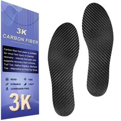 PRICES MAY VARY. 1.✅✅✅【WHY CHOOSE CARBON FIBER INSOLE】Foot movement happens everyday, the choice of insole directly affects your health and comfort.Carbon fiber insole have the features of flat, rigid, and strong, greatly thin which can be used for competitive sports and a variety of foot injury recovery. The carbon fiber insole is specially designed with a 180-degree flat plate, providing you with all-around support. It is real 3K twill carbon fiber insole with only 1.3 mm thick but is two time Hallux Rigidus, Foot Injury, Injury Recovery, Ankle Injury, Shoe Inserts, Green Lifestyle, Foot Health, Foot Pain, Hiking Shoes