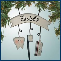 Dental Banner, Dentist Jokes, Dental Office Decor, Dental Life, Office Christmas, Dental Hygiene, Dental Office, Xmas Ornaments, Personalized Christmas Ornaments