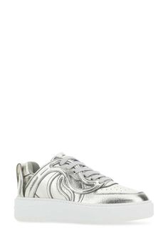 Silver synthetic leather S-Wave sneakers Gender: WomenMaterial: EXTERIOR: 100% SYNTHETIC LEATHER INTERIOR: 100% FABRIC SOLE: RUBBERColor: SILVERMade in: ImportedProduct ID: 810140W1UR0 8136*Import tax/duty will be calculated at checkout (If applicable) Silver Lace-up Sneakers With Textured Sole, Silver Low-top Sneakers With Textured Sole, Modern Silver Lace-up Custom Sneakers, Casual High-top Metallic Sneakers, Casual Silver High-top Sneakers With Comfort Midsole, Silver Casual High-top Sneakers With Boost Midsole, Casual Silver High-top Sneakers With Boost Midsole, Silver Synthetic Casual Sneakers, Silver Sneakers With Textured Sole And Round Toe