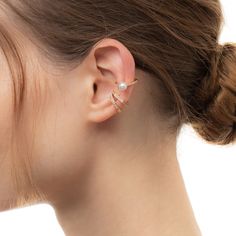 Akoya Pearl Diamond Ear Cuff – Hirotaka Official Online Store Pearl Ear Cuff, Diamond Ear Cuff, Gold Ear Cuff, Authentic Jewelry, Akoya Pearls, Pearl Diamond, Earring Necklace, Art Deco Fashion, Made In Japan