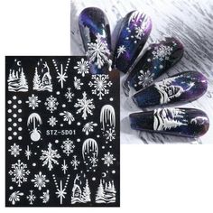 Nail Stickers 3D 5D Embossed Christmas Snowflakes In Various Forms French Gum Christmas Tree Nail Stickers Features: Large number of different patterns for you to use and replace in daily life. It gives people an intuitive and delicate exquisite feeling. You can choose from a variety of patterns including at affordable prices, suitable for girls women fashion styles. Nail stickers are made of good materials, not limited to any nail styles, and can be used safely. This is the best Valentine's gif Lace Wedding Nails, Nail Art Mariage, Nail Appliques, Nail Art Halloween, New Years Nail Art, Xmas Nail Art, Wedding Nail Art Design, Christmas Tree Nails, Christmas Nail Stickers