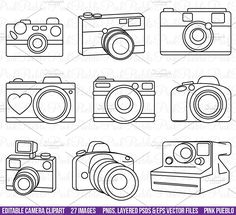 the digital camera clippings are available for use in any type of design project