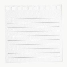 a piece of white paper with lines on the bottom and one line at the top