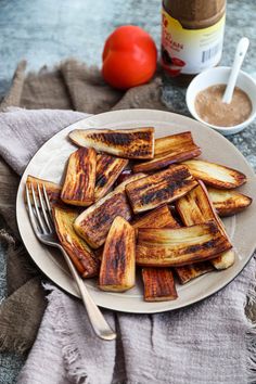 Pritong Talong (Pan Fried Asian Eggplants) - Ang Sarap Frying Pan, Dipping Sauce, Soy Sauce, Eggplant, Salt And Pepper