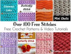 crochet patterns and instructions for the stitch encylopeda