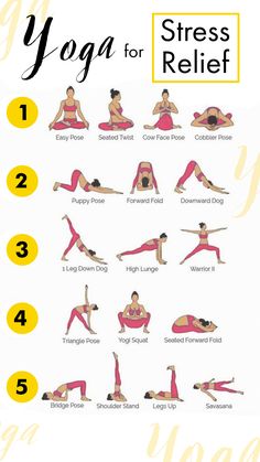 Yoga asanas for stress relief Morning Yoga Routine, Yoga Video, Daily Yoga Workout, Easy Yoga Poses, Trening Fitness, Yoga Posen