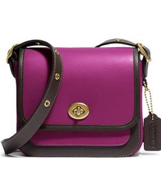 New Without Tags Retail Price : $295 COACH Purple Brown Color-block Shoulder Bag Purse Messenger Handbag Color : Purple Brown Measurements: Height- 6 in. Width- 6.25 in. Depth- 2.75 in. GUARANTEED 100% AUTHENTIC Messenger Handbags, Coach Crossbody, Coach Crossbody Bag, Crossbody Messenger Bag, Shoulder Messenger Bag, Coach Leather, Leather Hobo, Shoulder Purse, Coach Dinky Crossbody