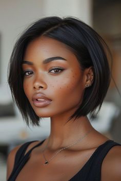 #HairStyles #HairCuts #Hair #HairstylesForThinHair #HairstylesForMediumLengthHair #HairColorIdeas #HairstylesForShortHair #HairColorIdeasForBrunettes #HairstylesForLongHair #HairColor #HairDyeIdeas #HairAccessories #HairAesthetic #HairArt #HairAndBeardStyles Short Bob With Curtain Bangs, Morning Hairstyles, Highlights Inspiration, Bob Hairs, Sleek Short Hair, Highest Version, Hairstyle Long, Sweet Easy, Messy Bob