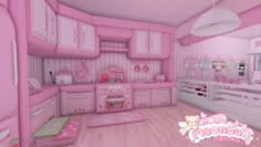 Cafe Hello Kitty, Kawaii Pics, Rumah Minecraft Sederhana, Pink Board, Adopt Idea, Hello Kitty House