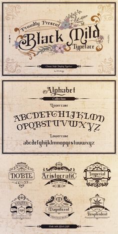 some type of font and numbers that are in different styles, with the letters on each side