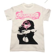 Inhumane Y2k Shooter Streetwear Tee - Etsy Cheap Y2k Style Custom Print T-shirt, Cheap Y2k T-shirt With Logo Print, Cheap Y2k T-shirt With Custom Print, Affordable Unisex Y2k T-shirt, Y2k Shirts, Y2k Graphic Tees, Y2k Tshirt, Roblox Shirt, Y2k Clothing