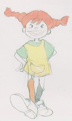 Character Design | Kid Girls Yoichi Kotabe, Miyazaki Art, Pippi Longstocking, Pelvic Pain, Kid Character, Hayao Miyazaki, Illustration Character Design