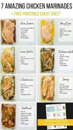 the instructions for how to make chicken marinades