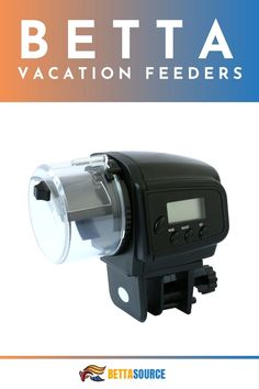 an advertisement for the betta vacation feeders website with a photo of a camera