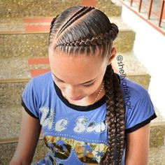 Braids Kids, Two Braid Hairstyles, Twisted Hair, Kid Braid Styles, Kids Braids, Feed In Braids Hairstyles, Feed In Braids, Goddess Braids Hairstyles, African Hair Braiding Styles