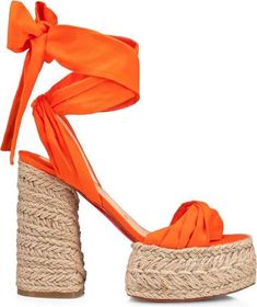 Christian Louboutin MARIZA DU DESERT Platform Heels Espadrille Sandal Shoes $945 Christian Louboutin MARIZA DU DESERT Platform Heels Espadrille Sandal Shoes $945 Click images to enlarge Description Designer style name: Mariza Du Desert 130 These espadrille sandals will complete your vacation outfits on an enchanting note. Crafted from natural raffia, they're laced with elegant gabardine ankle ties and rest on chunky platform soles.  130 mm platform heel Open toe Twisted T-strap vamp Ankle wrap a Christian Louboutin Sandals, Heeled Espadrilles, Espadrille Sandals, Vacation Outfits, High Jewelry, T Strap, Christian Louboutin Shoes, All About Fashion, Platform Heels