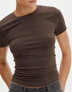 This jersey style t-shirt features supersoft material, short sleeves and a long line length. Soy Bean, Jersey Style, Style T Shirt, Long A Line, Capsule Wardrobe, Pear, Women's Fashion, Short Sleeves, Wardrobe