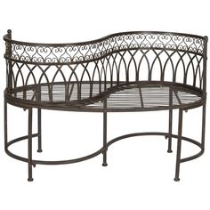 PAT5005B Outdoor/Patio Furniture/Outdoor Benches Metal Outdoor Bench, Patio Benches, Iron Bench, Victorian Garden, Patio Bench, Bed Bench, Rustic Living, Rustic Brown, Garden Bench