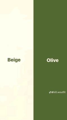 two different colored squares with the words belge and olive